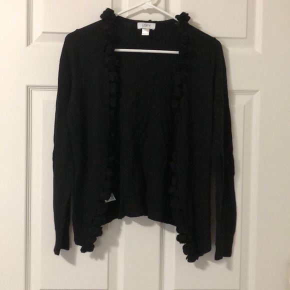 LOFT Sweaters - โ๏ธSALE Loft Black Flower Lined Cardigan LOFT Sweaters - โ๏ธSALE Loft Black Flower Lined Cardigan